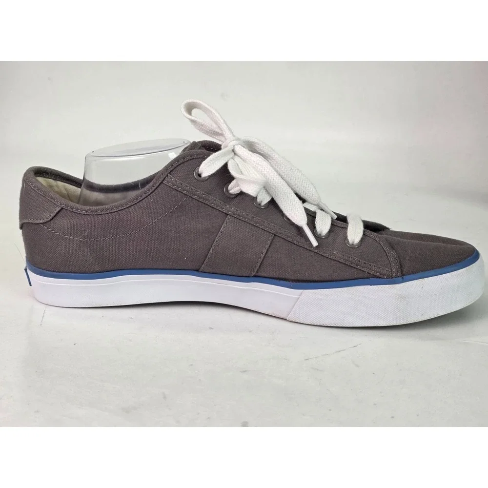 Polo Ralph Lauren Men's Sneakers Size 13‎ D Gray Canvas Clifton Lace Up Shoes